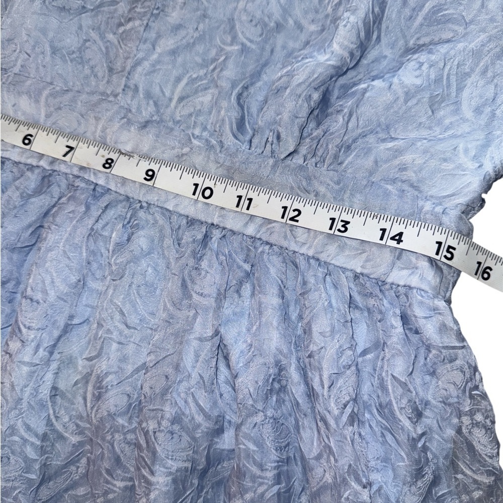 Lulus Romantic Waltz Light Blue Organza Puff Sleeve Mini Dress NWT Sz L​​ - Picture 10 of 11